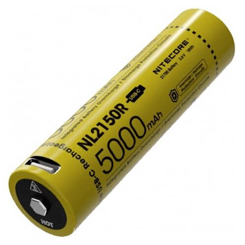 фото Аккумулятор nitecore 21700 li-ion 5000mah nl2150r / 19452