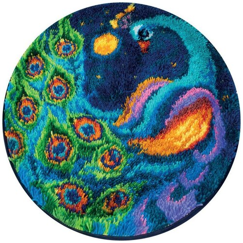 PANNA Набор для вышивания Коврик. Павлин (KI-1986), разноцветный, 48.3 х 66 см panna набор для вышивания коврик ехали медведи 66 x 38 см ki 1792