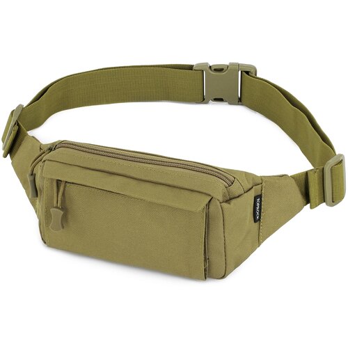 фото Сумка поясная toprock, зеленый, коричневый