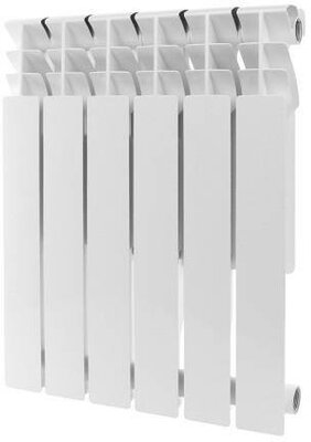 Радиатор алюминиевый ROMMER Plus 500 - 4 секции (подключение боковое, цвет белый)