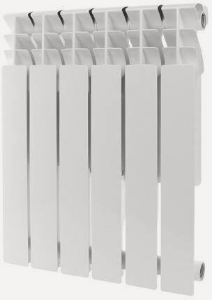 Изображение товара Радиатор алюминиевый ROMMER Plus 500 - 6 секций (подключение боковое, цвет белый)