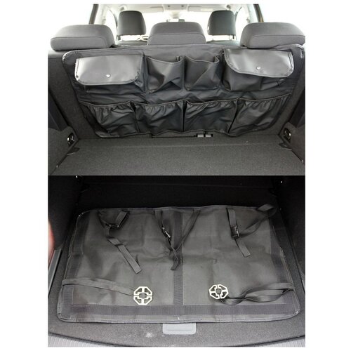 фото Органайзер на спинку в багажник автомобиля (экокожа) черный / bspcn001 автопилот