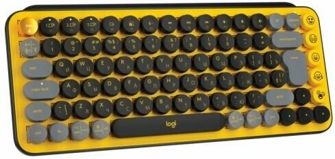 Клавиатура Logitech POP Keys 920-010716 USB, 85 клавиш, жёлто-чёрная