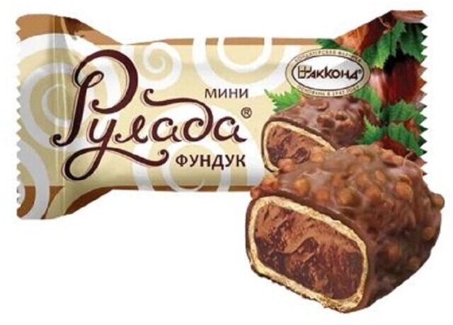 Конфеты шоколадные Акконд Рулада мини фундук, 500г