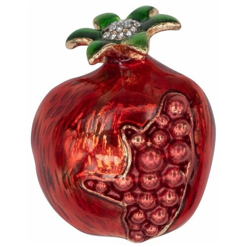 фото Брошь бижутерная гранат (замок-булавка, красный) 55714 otokodesign