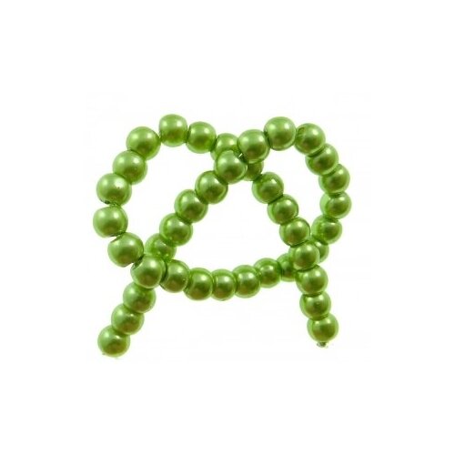 Бусина стеклянная Ars Hobby в пакете с еврослотом Бусины стеклянные под жемчуг диаметр 4 мм упаковка 40 шт цвет зеленый стекло CN-2100741 363₽