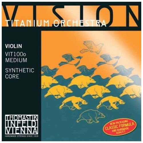 Струны для скрипки Thomastik VIT100o Vision Titanium Orchestra 4/4 струны для скрипки thomastik vit100o