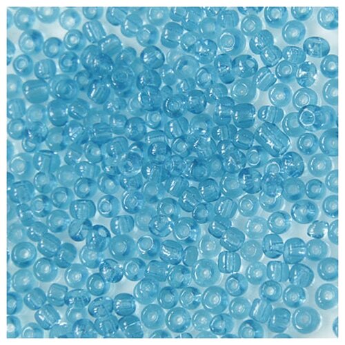 Набор бисера прозрачный бирюзовый 20 грамм