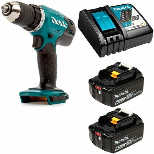 Дрель-шуруповерт аккумуляторная 42Нм 18В LXT Li-Ion 2x5Ач Makita DDF453RTE 2491000₽