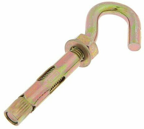 фото Стройбат Анкерный болт "стройбат", с крюком, оцинкованный, 12x70 мм