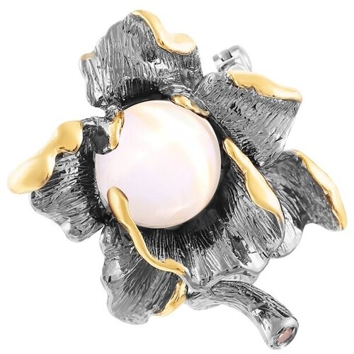 Серебряная брошь-подвеска с цитринами