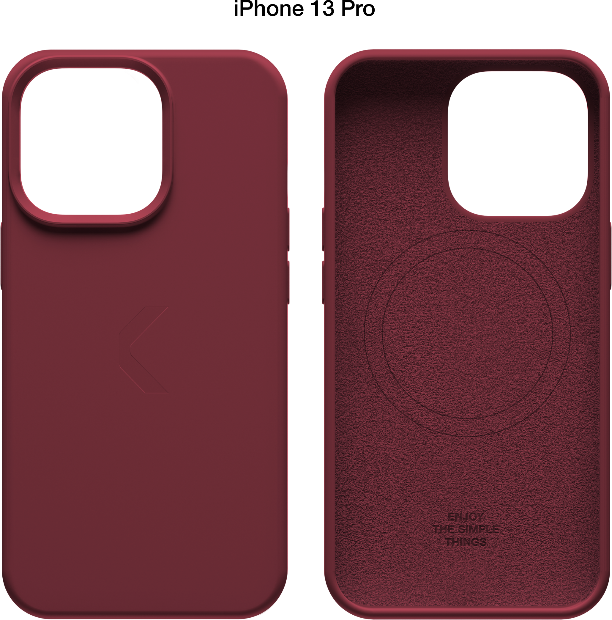 Силиконовый чехол Commo Shield для Apple iPhone 13 Pro, бордовый