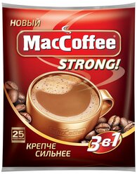 Растворимый кофе MacCoffee Strong 3 в 1, в пакетиках, 25 уп., 400 г