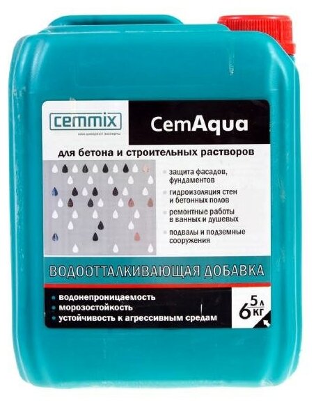 Гидрофобизирующая добавка Cemmix CemAqua 5 л