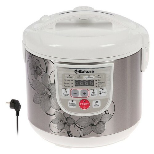 Мультиварка Sakura SA-7753W 800 Вт 5 л 37 программ с антипригарным покрытием 901000₽