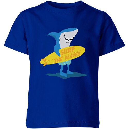 Футболка Us Basic, размер 4, синий детская футболка акула серфинг 164 синий