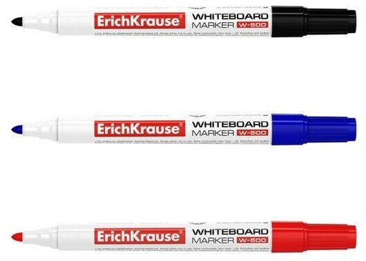 Набор маркеров для досок с губкой, 3 шт. Erich Krause - фото №2
