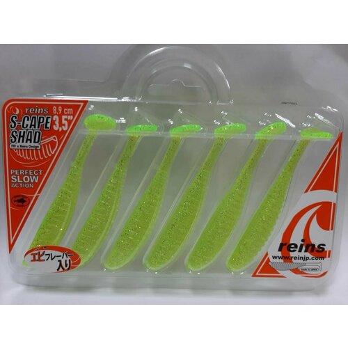 Мягкая приманка REINS S CAPE SHAD 35 Цв 431-Chart Silver Glitter 6 штуп 690₽