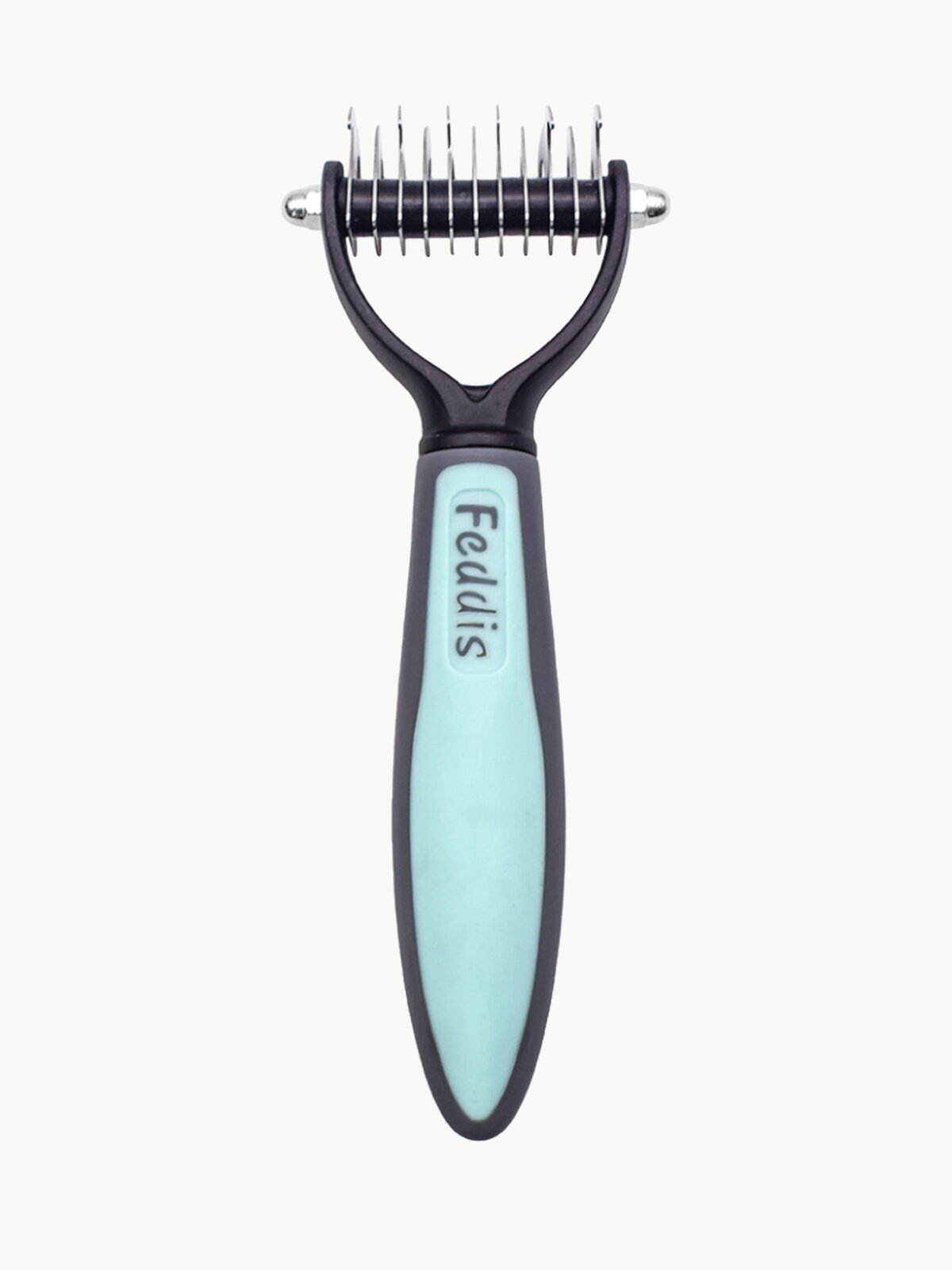 Стриппинг двухсторонний ZooWell, расческа для удаления колтунов у кошек и собак, дешеддер для груминга, голубой