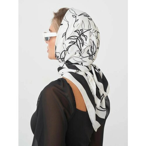 фото Платок ,90х90 см, белый, черный project29