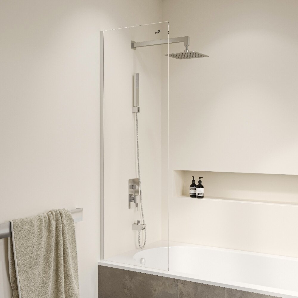 Шторка на ванну RGW 40х150 см SC-056-8 Хром, Прозрачное, 8 мм Easy Clean (35110562840-11)