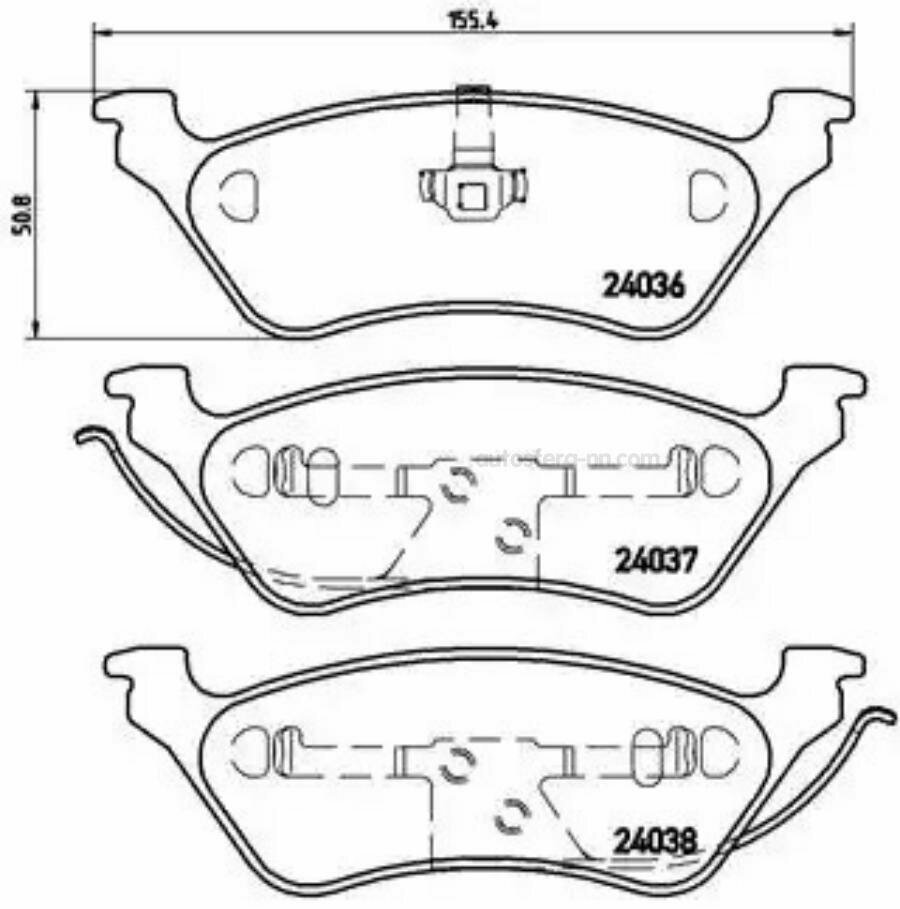 Тормозные колодки BREMBO , дисковые, задние - фото №10