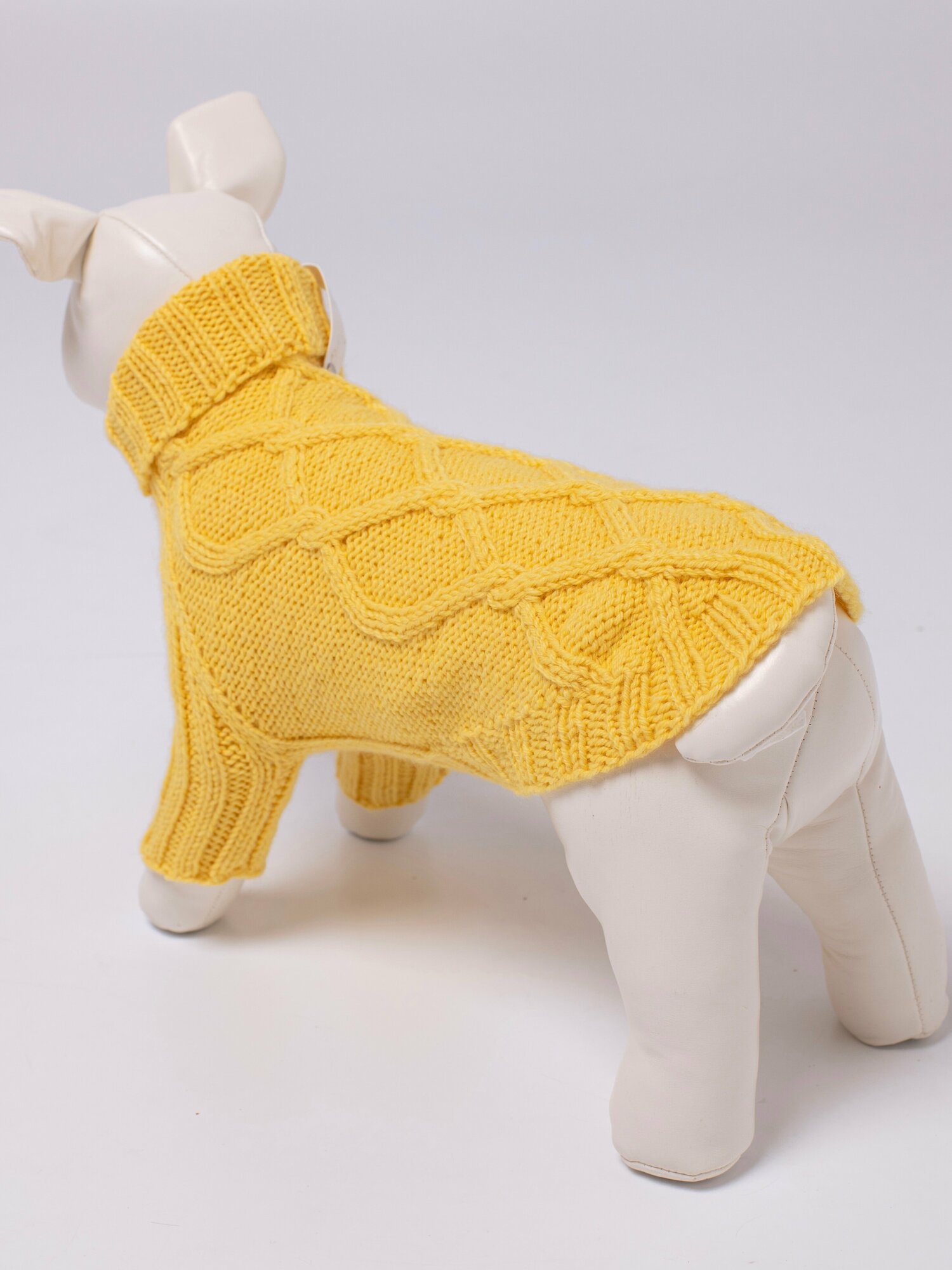 Одежда для собак ручной работы НЕ алиэкспресс, кошек средних и малых, размер М, Желтый лимон - фотография № 11