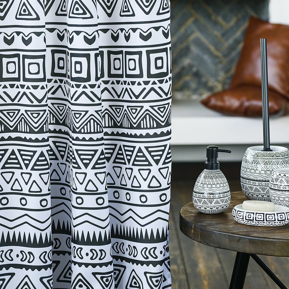 фото Штора для ванной 180х180 см текстиль белая