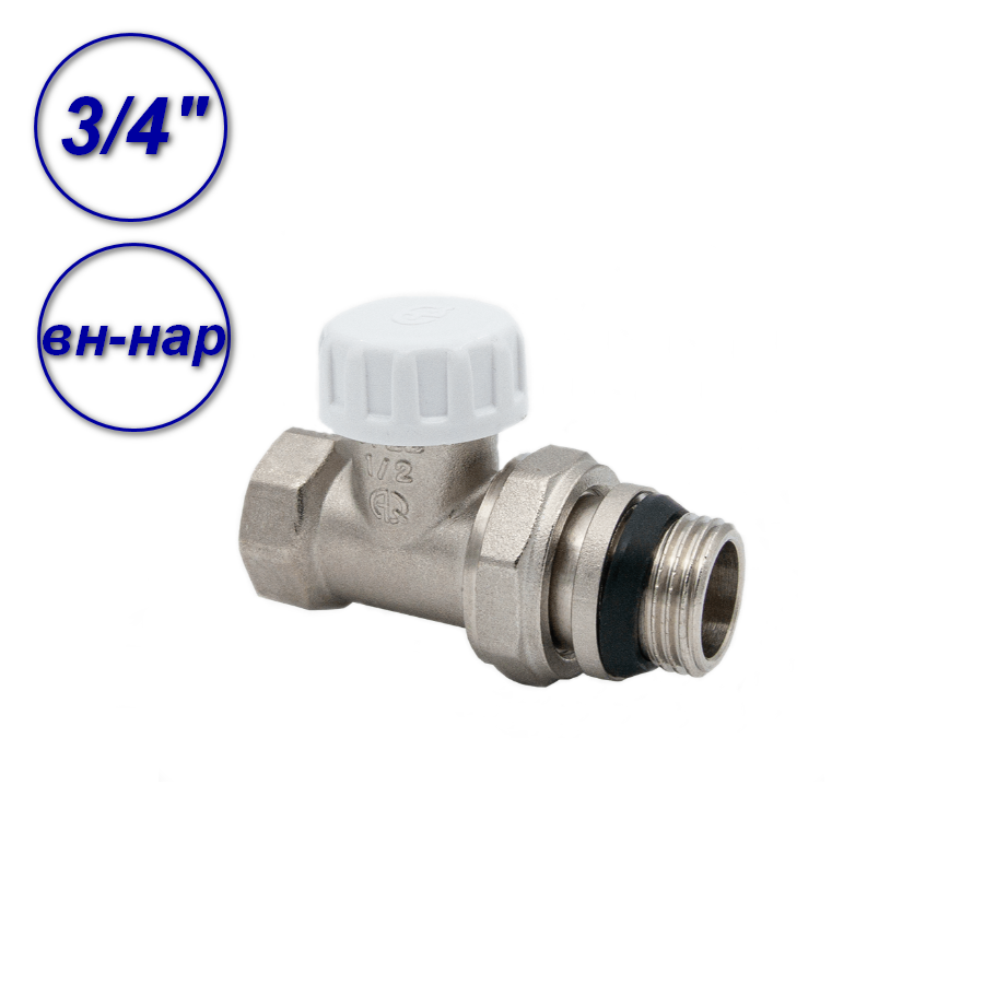 Клапан настроечный прямой вн-нар 3/4", AQUALINK