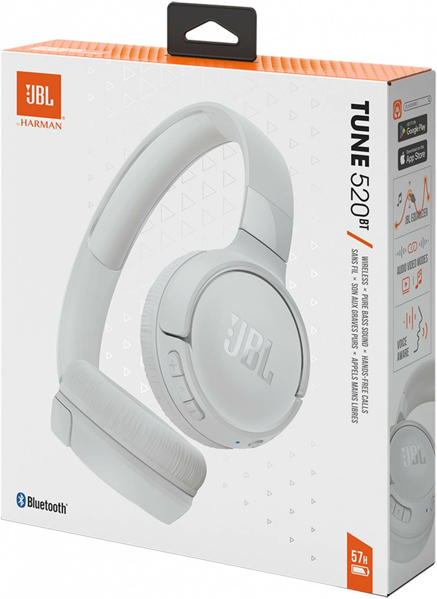 Беспроводные наушники JBL Tune 520BT, белый JBLT520BTWHTEU