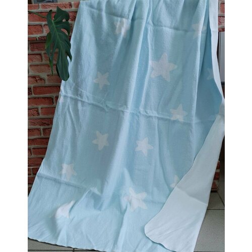 Одеяло байковое детское жаккард. с принтом-звёзды. 100х140