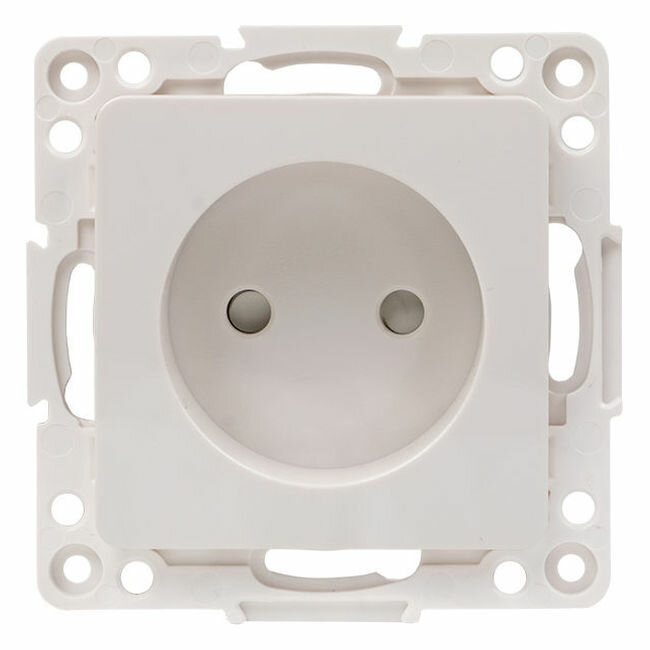 фото EYR10-022-10 Розетка EKF Стокгольм скрытый монтаж, со шторками, белый