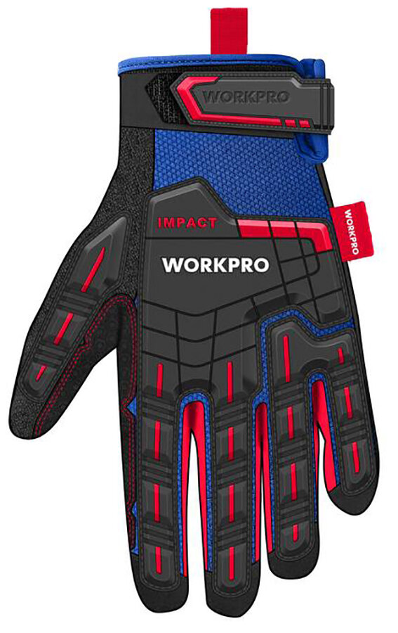 Перчатки рабочие c защитой от ударов WORKPRO WP371005 Anti Impact Work - XL — фото 1
