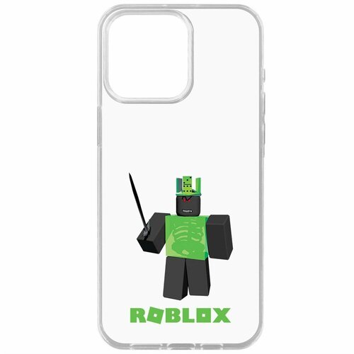 Чехол накладка Krutoff Clear Case Roblox 1x1x1x1x1 для iPhone 15 Pro Max