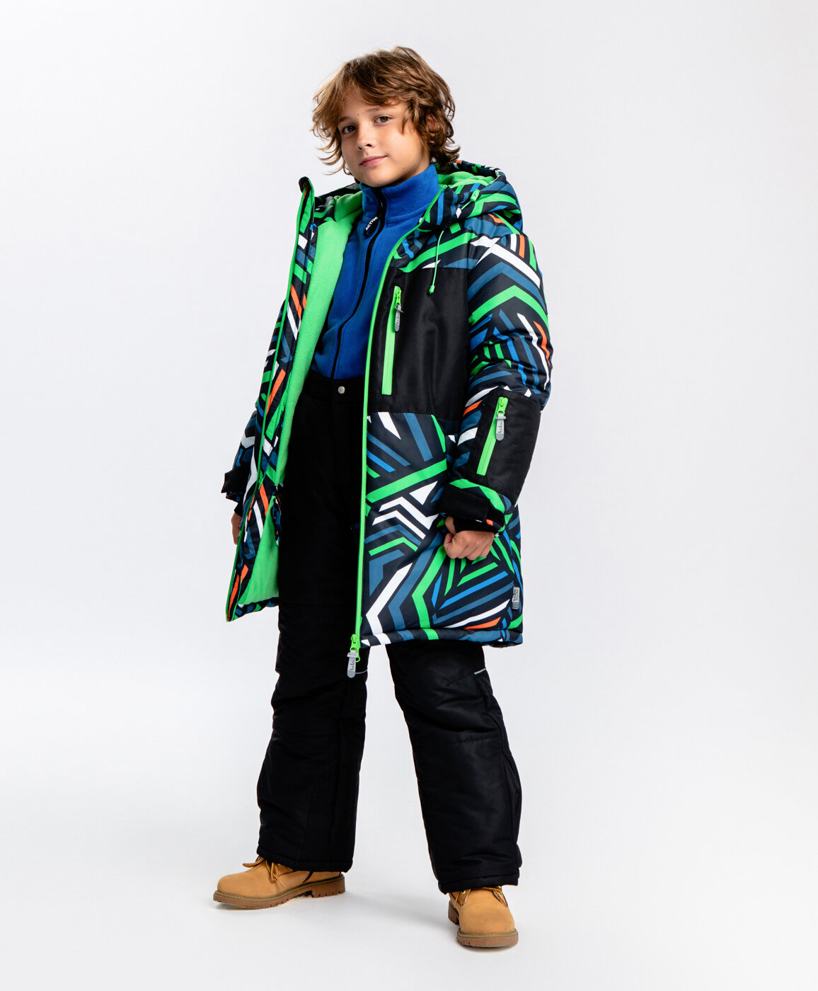 Пальто Button Blue размер 110 мультиколор