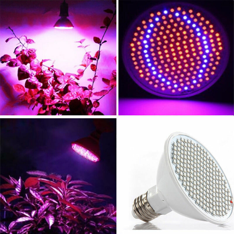 Алюминиевая светодиодная лампа E27 для выращивания растений 200leds 30W - фотография № 2