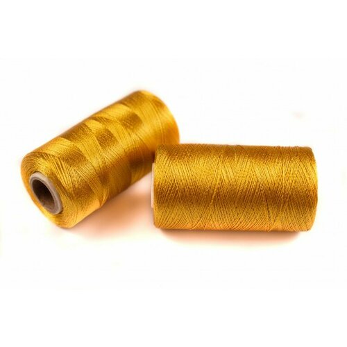 Нитки Doli для кистей и вышивки, цвет 3839 горчично-жёлтый, 100% вискоза, 500м, 1шт
