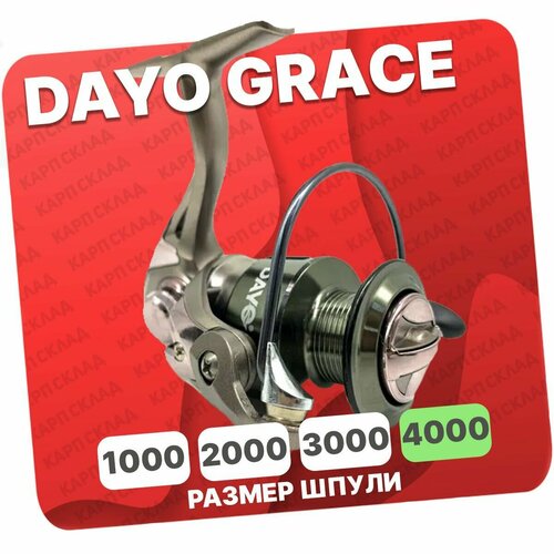 Катушка для рыбалки DAYO GRACE 4000F / для спиннинга / для фидера катушка для рыбалки dayo mojito 4000f для спиннинга для фидера