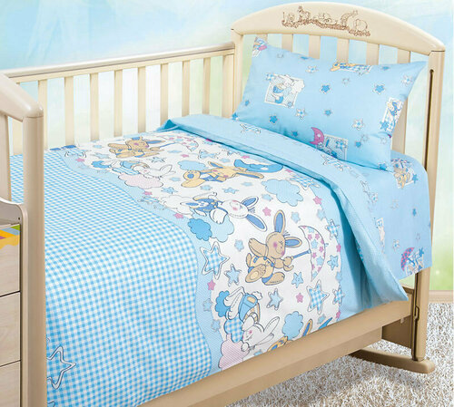 Детское постельное бельё из бязи для детских кроваток - Р - М - Соня 3 гол.