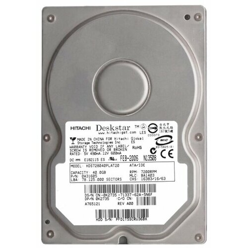 Жесткий диск Dell 0A30209 411Gb 7200 IDE 35 HDD 344000₽