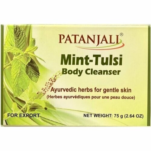 Туалетное мыло для тела Patanjali мята и тулси, 75 г