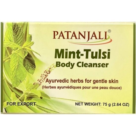 Туалетное мыло для тела PATANJALI мята и тулси, 75 г