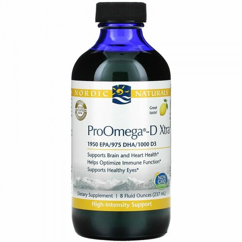 Nordic Naturals, ProOmega-D Xtra, лимон, 237 мл (8 жидк. Унций)