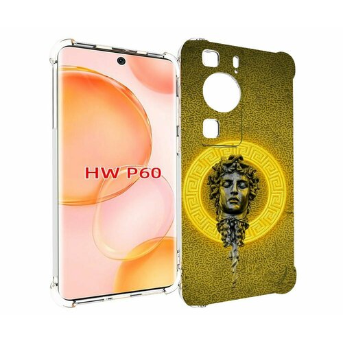 Чехол MyPads статуя версачи для Huawei P60 задняя-панель-накладка-бампер