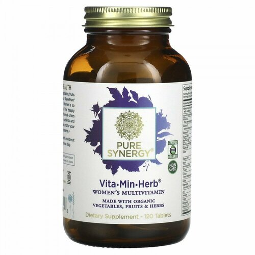 Pure Synergy, Vita-Min-Herb, Women&#x27; s Multivitamin, 120 Tablets