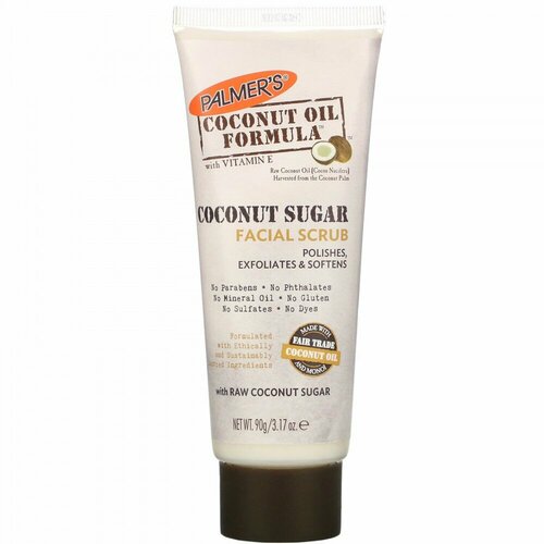 Palmer' s, Coconut Oil Formula, Скраб для лица с кокосовым сахаром, 3,17 унции (90 г)