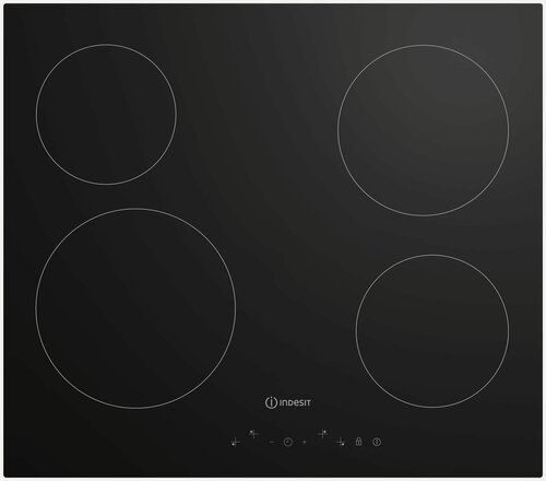 Изображение товара Электрическая варочная панель Indesit IRT 160 59 см, 4 конфорки стеклокерамика, черный