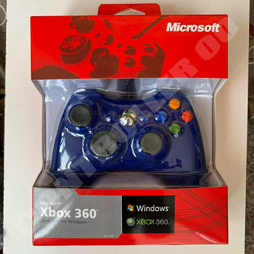 Джойстик геймпад проводной для игровой приставки Xbox 360 и ПК Синий 139000₽