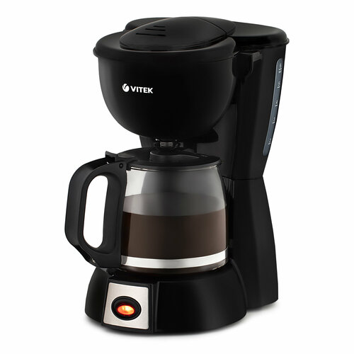 Кофеварка электрическая 600ВТ 06Л капельн фильтр противокап сист пластик черн VITEK 276300₽