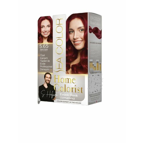 SEA COLOR Набор для окрашивания волос HOME COLORIST HAIR DYE KIT 5.65 Рубиново-красный